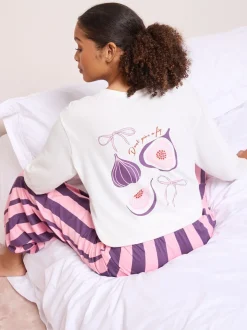 Friends Like These Purple Don’t Give A Fig Long Sleeve Pyjamas