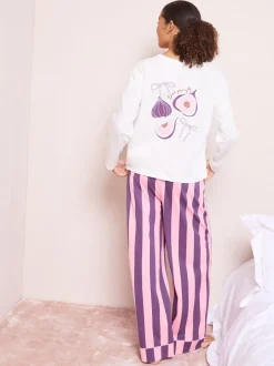 Friends Like These Purple Don’t Give A Fig Long Sleeve Pyjamas