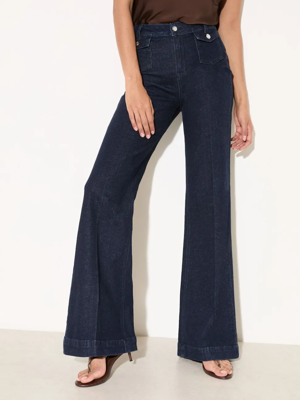 Friends Like These Rinse Wash Pocket Tailored Wide Leg Jeans