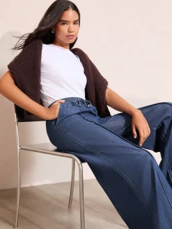 Friends Like These Rinse Wash Everyday Elastic Wide Leg Jeans