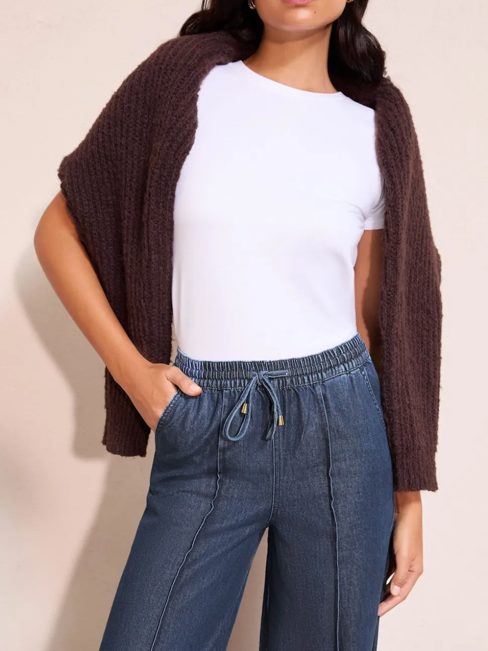 Friends Like These Rinse Wash Everyday Elastic Wide Leg Jeans