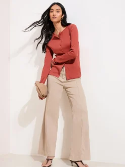 Friends Like These Rust Brown Cardigan