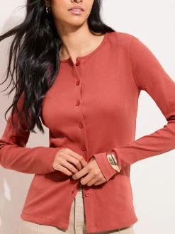 Friends Like These Rust Brown Cardigan