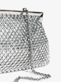 Friends Like These Silver Chain Mail Clutch