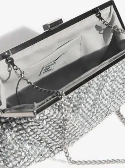 Friends Like These Silver Chain Mail Clutch