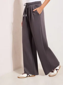Friends Like These Taupe Studio Pleat Wide Front Joggers