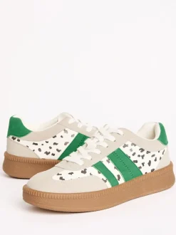 Friends Like These White Spot Standard Fit Lace Up Retro Gumsole Sports Trainers