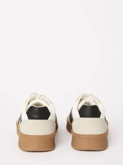 Friends Like These White Wide Fit Lace Up Retro Gumsole Sports Trainers