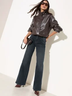 Friends Like These X Lucy Mecklenburgh Blue Black Denim Everyday Wide Leg Jeans