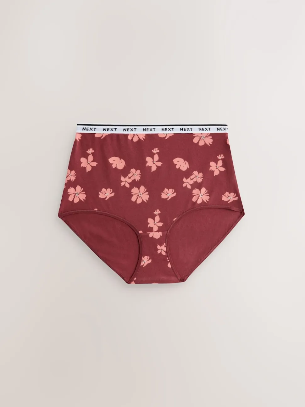 Gingham Print Full Brief Cotton Logo Knickers 7 Pack
