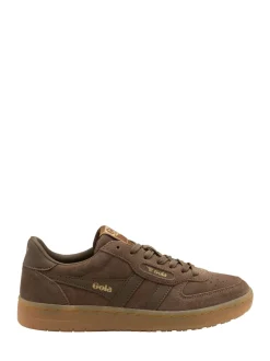 Gola Dark Brown Suede Womens Hawk Trainers