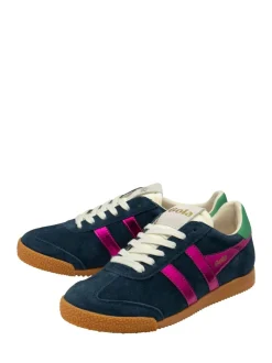 Gola Navy Fuschia Emerald Womens Elan Glitz Trainers