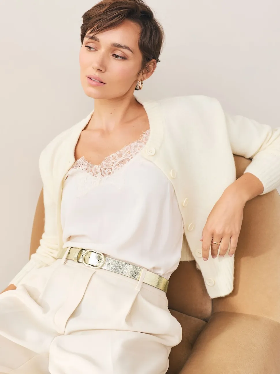 Gold Crackle Regular PU Belt