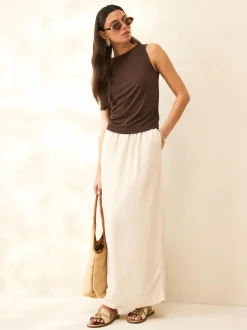 Gold Leather Standard/Wide Fit Slot Mule Sandals