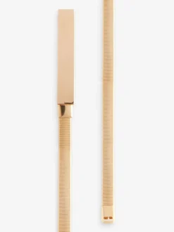 Gold Skinny Stretch Plaque Belt
