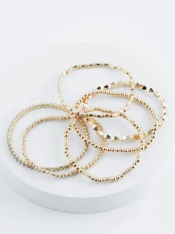 Gold Tone Sparkle Stretch Bracelets Pack