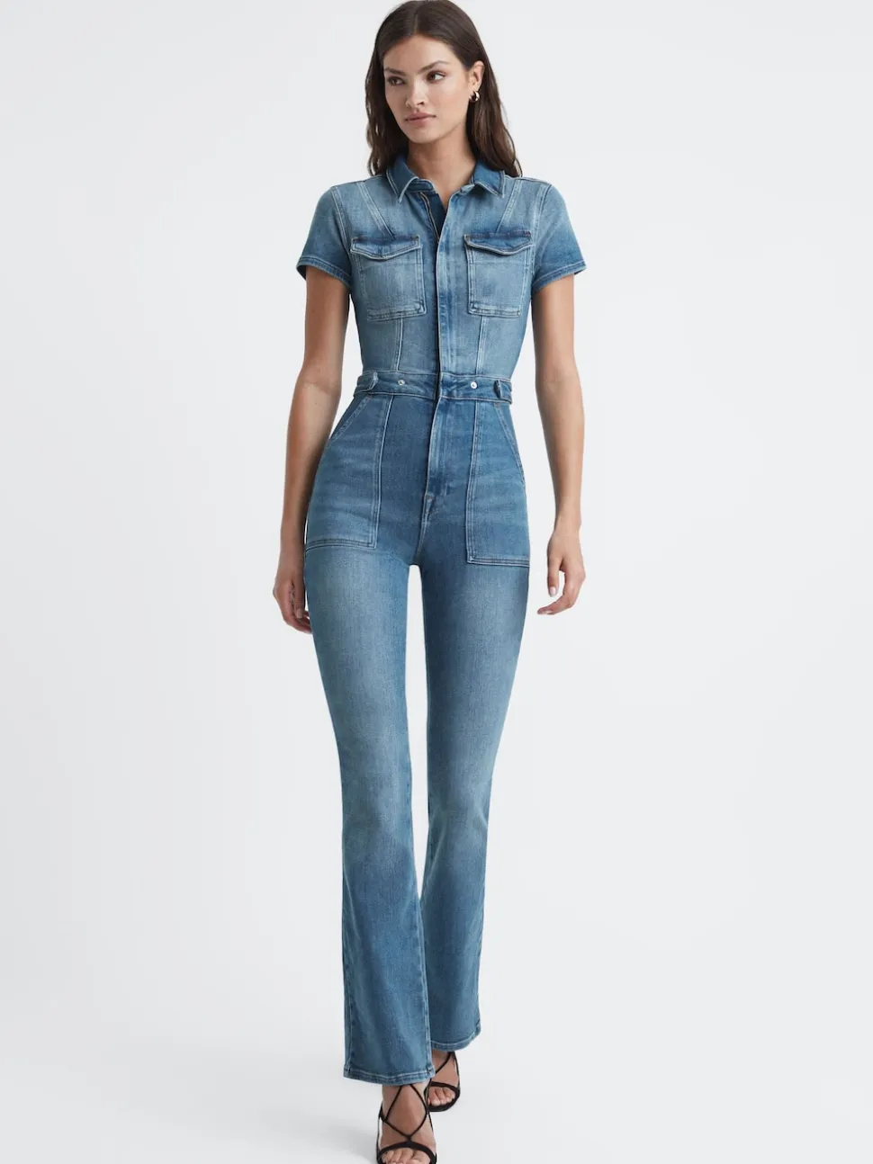 Good American Denim Bootcut Jumpsuit