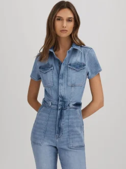 Good American Denim Skinny Jumpsuit