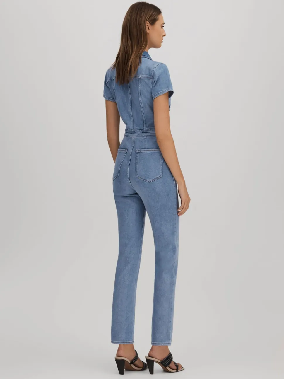Good American Denim Skinny Jumpsuit