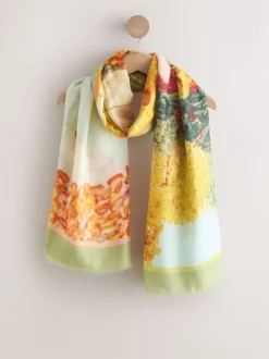Green Benjamin MacGregor Artist Collaboration Lightweight Scarf