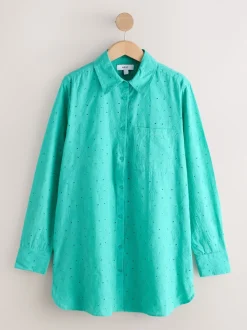 Green Broderie Shirt