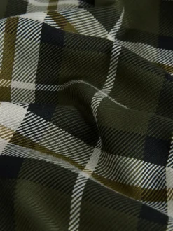 Green Check Midi Slip Skirt