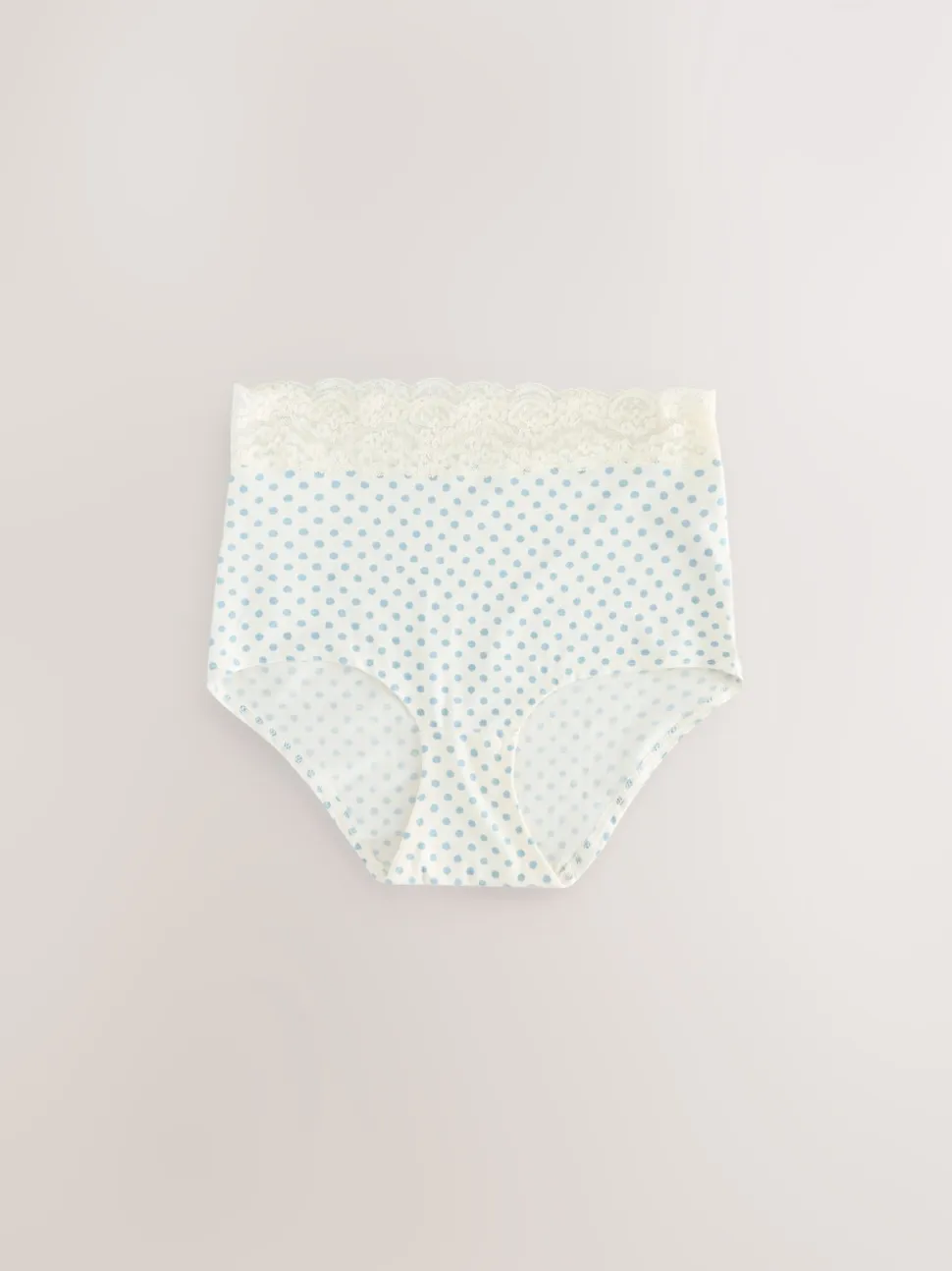 Green Ditsy Floral Full Brief Cotton Lace Knickers 4 Pack