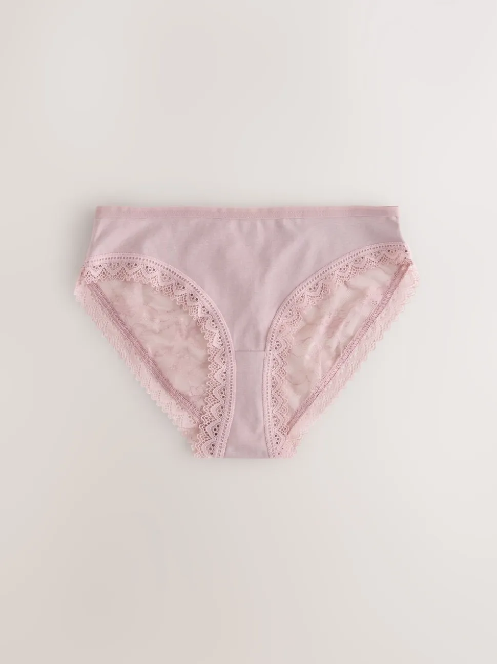 Green Ditsy Floral High Leg Cotton Lace Knickers 4 Pack