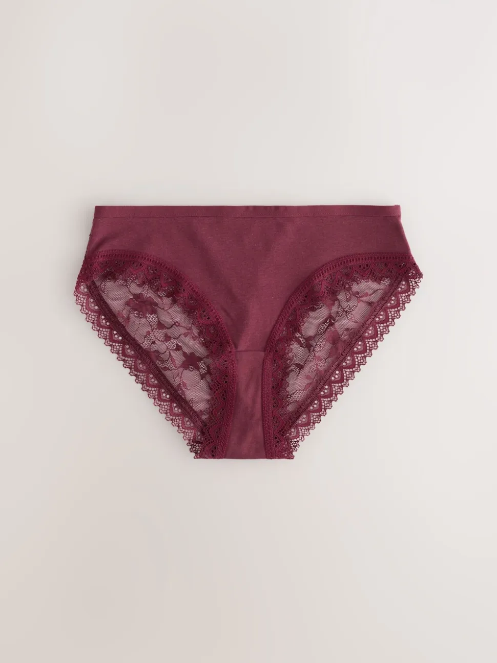 Green Ditsy Floral High Leg Cotton Lace Knickers 4 Pack