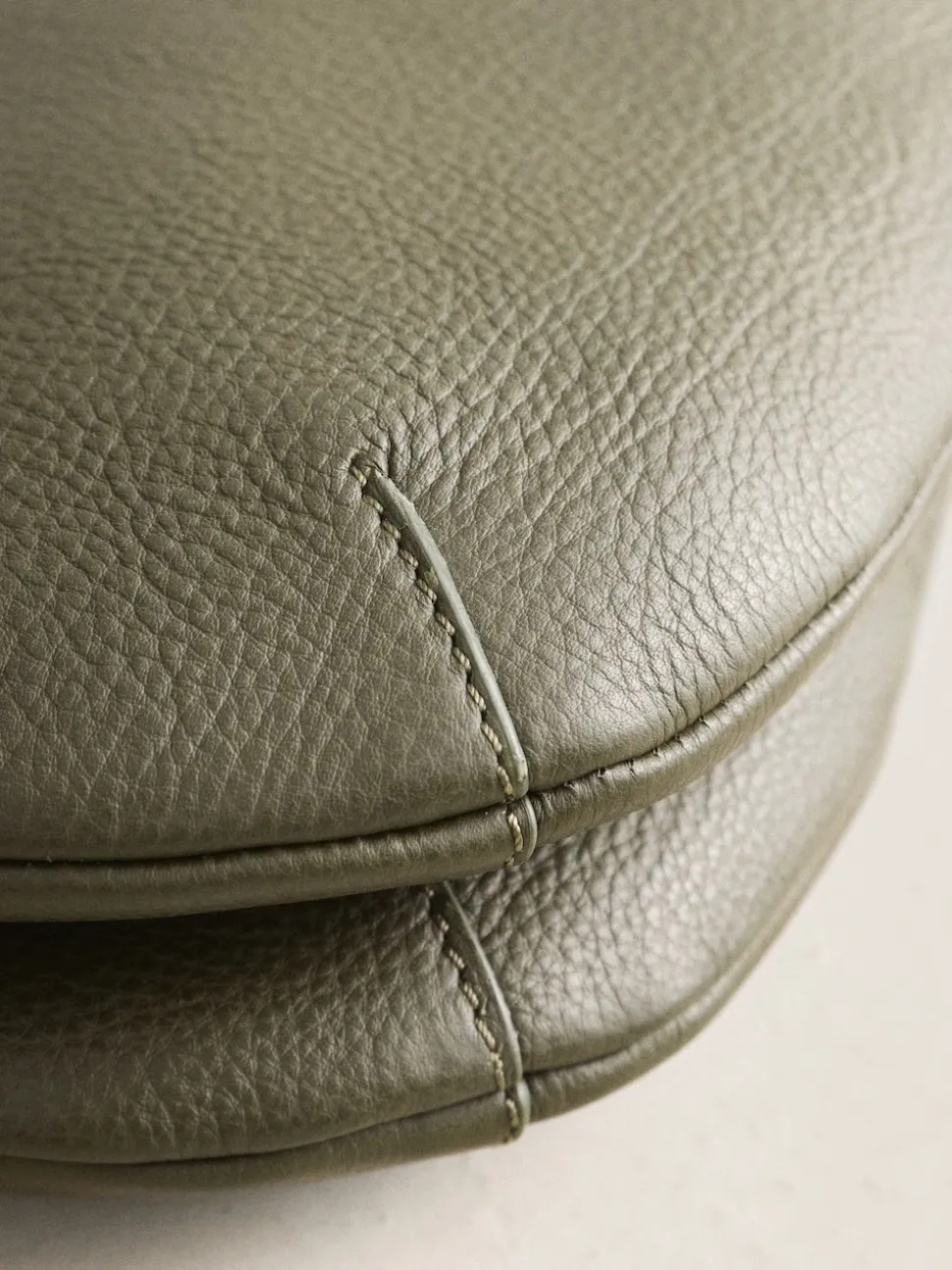 Green Leather Scoop Cross-Body Bag
