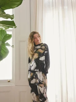 Green Leaves Cosy Long Sleeve Pyjamas