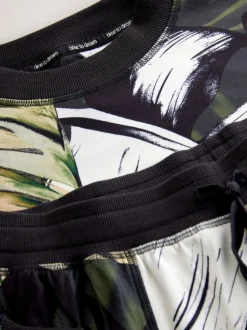 Green Leaves Cosy Long Sleeve Pyjamas