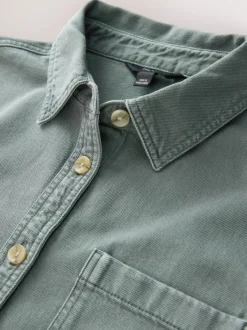Green Oversize Denim Shirt