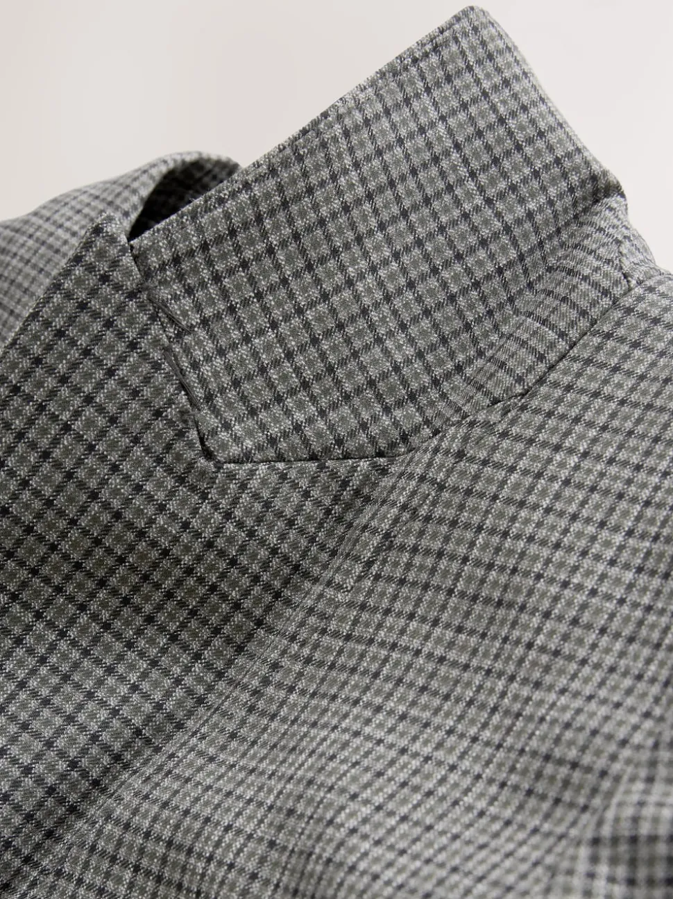 Green/Grey Check Sculpted Tailored Single Breasted Blazer
