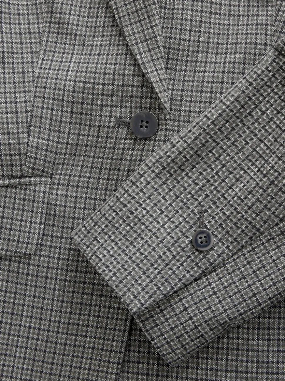 Green/Grey Check Sculpted Tailored Single Breasted Blazer