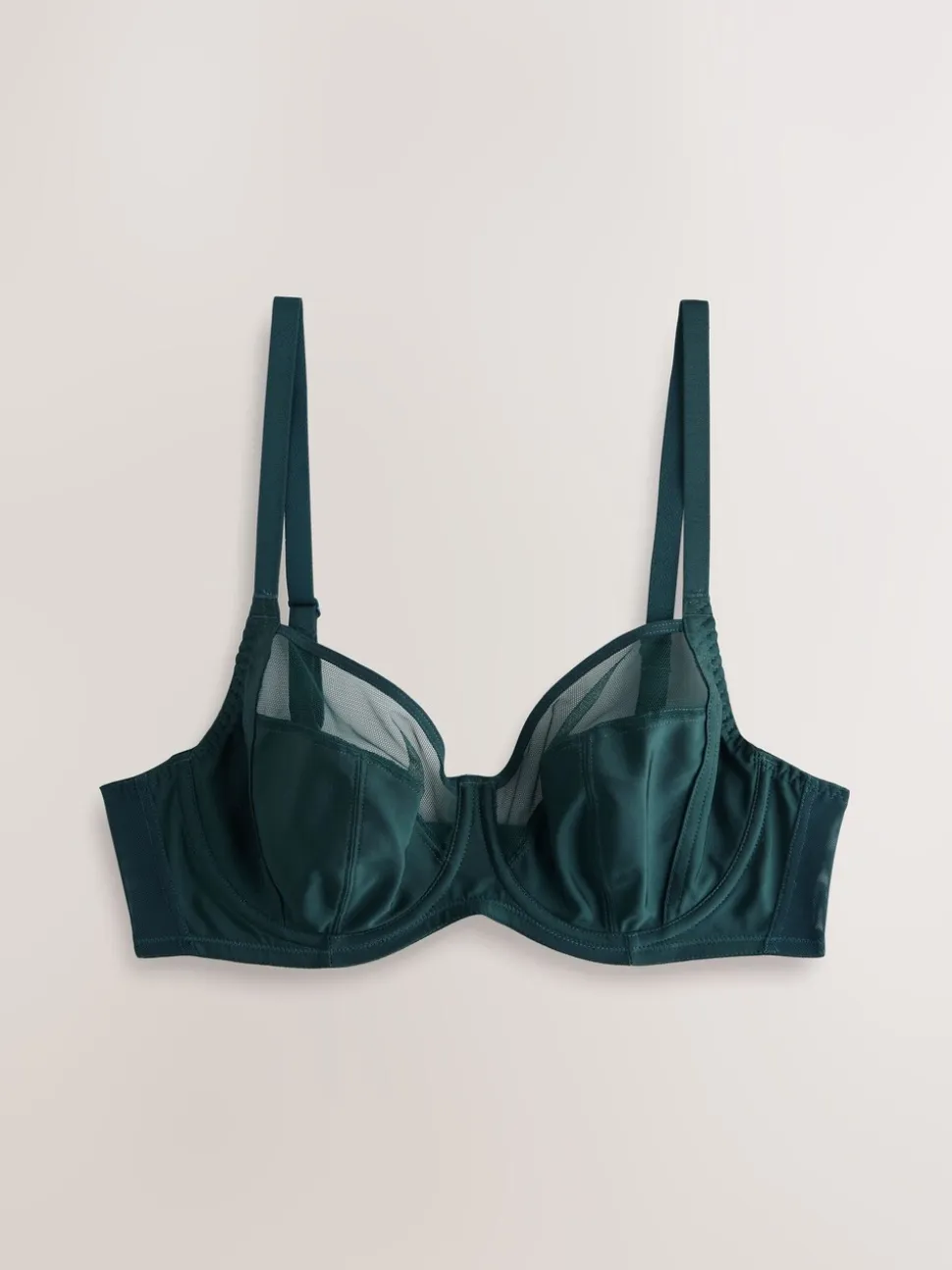 Green/Navy/Navy Print DD+ Non Pad Full Cup Bras 3 Pack with Side Support