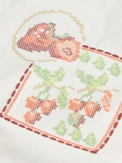 Green/Pink Graphic Print Beach T-Shirt