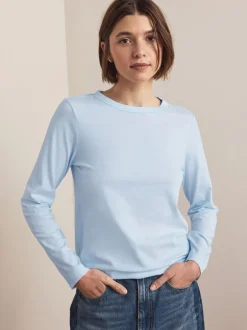 Green/Purple/Blue/Ecru/Pink 100% Cotton Long Sleeve T-Shirts 5 Pack