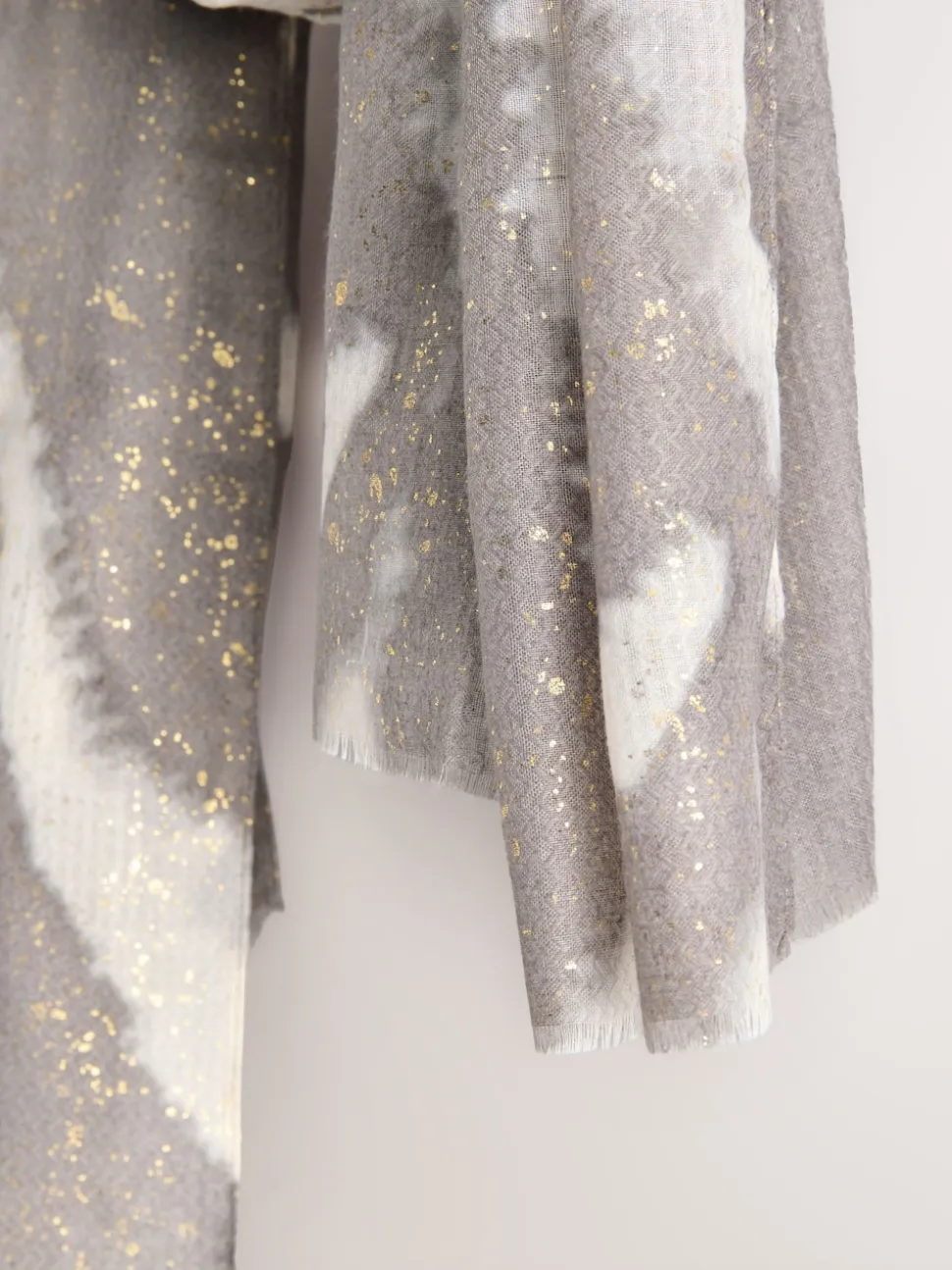 Grey Abstract Foil Lightweight Scarf