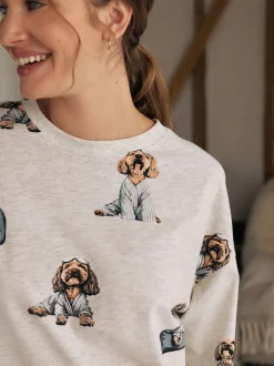 Grey Charlie The Cockapoo Cotton Nightie