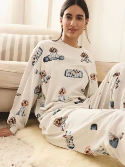 Grey Charlie The Cockapoo Long Sleeve Pyjamas