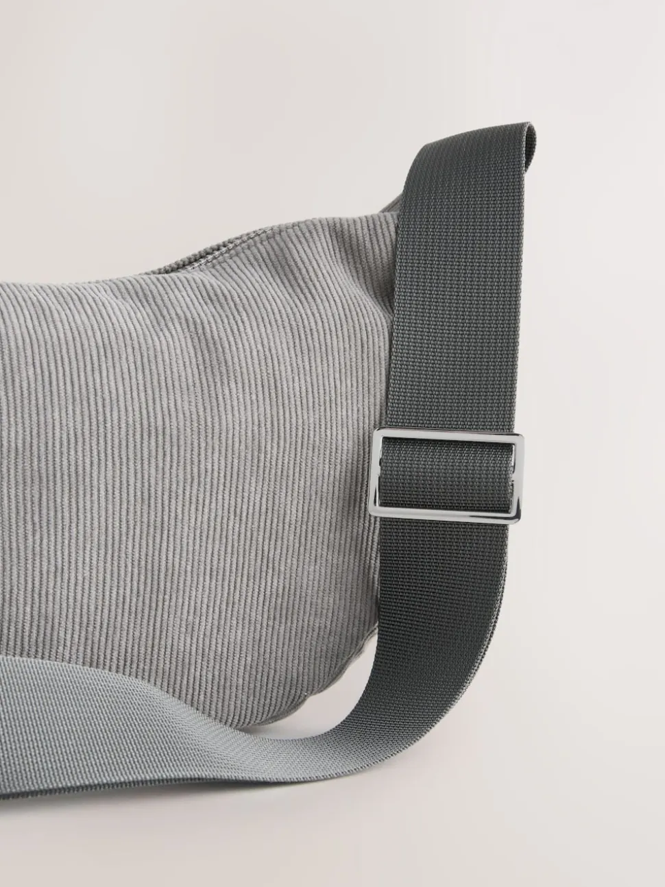 Grey Cord Effect Sling Bag