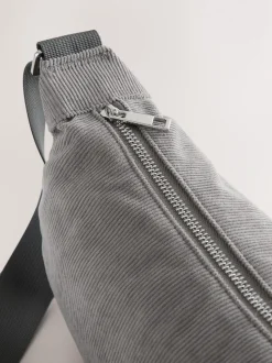Grey Cord Effect Sling Bag