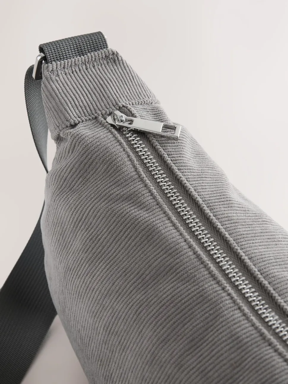 Grey Cord Effect Sling Bag