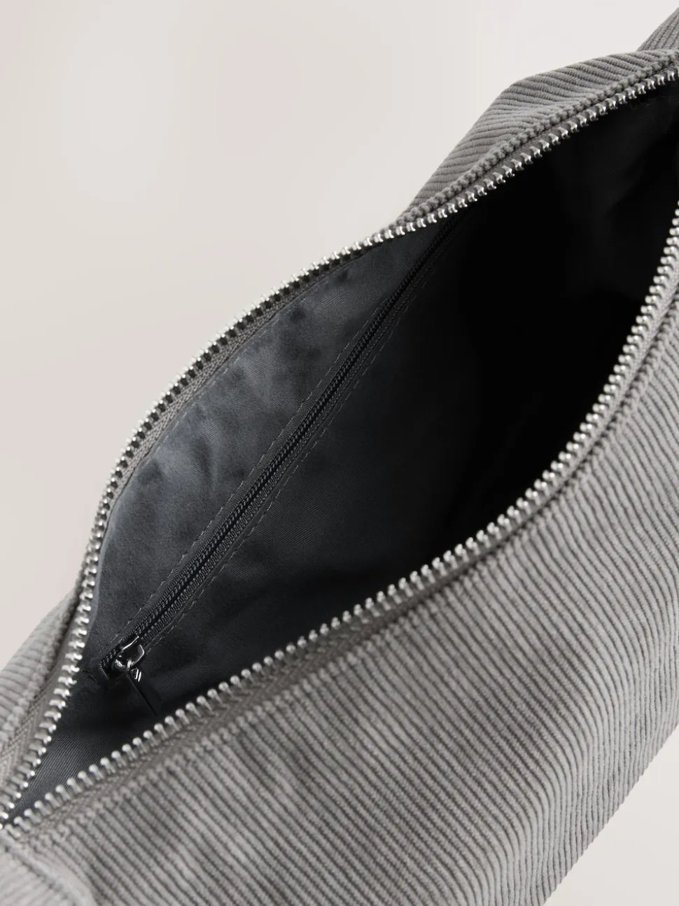 Grey Cord Effect Sling Bag