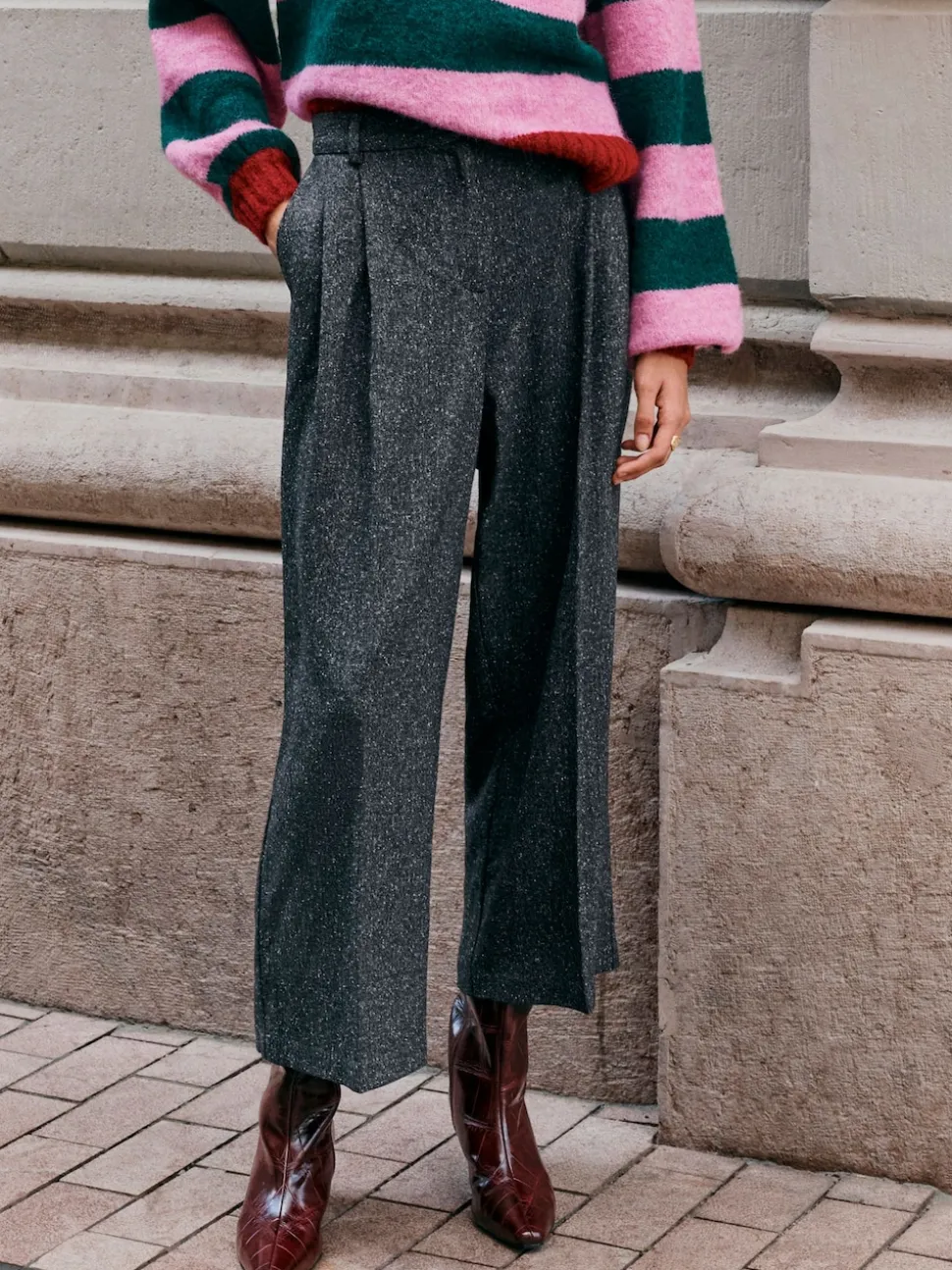 Grey Fleck Culottes