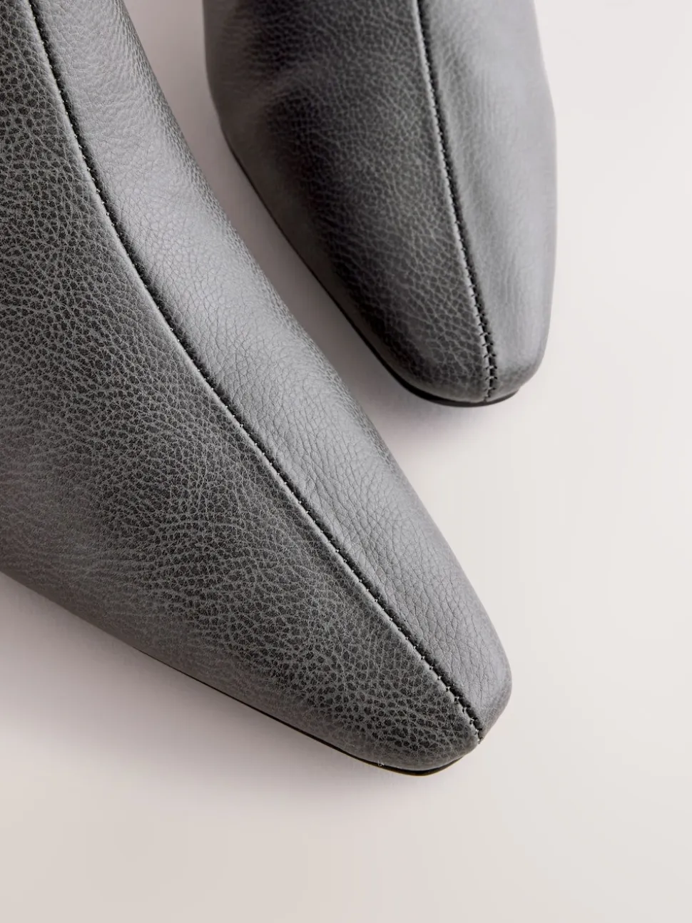 Grey Forever Comfort® Chisel Toe Heeled Ankle Boots