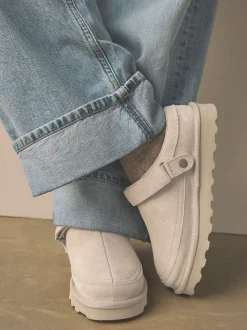 Grey Forever Comfort® Chunky Sole Footbed Clogs