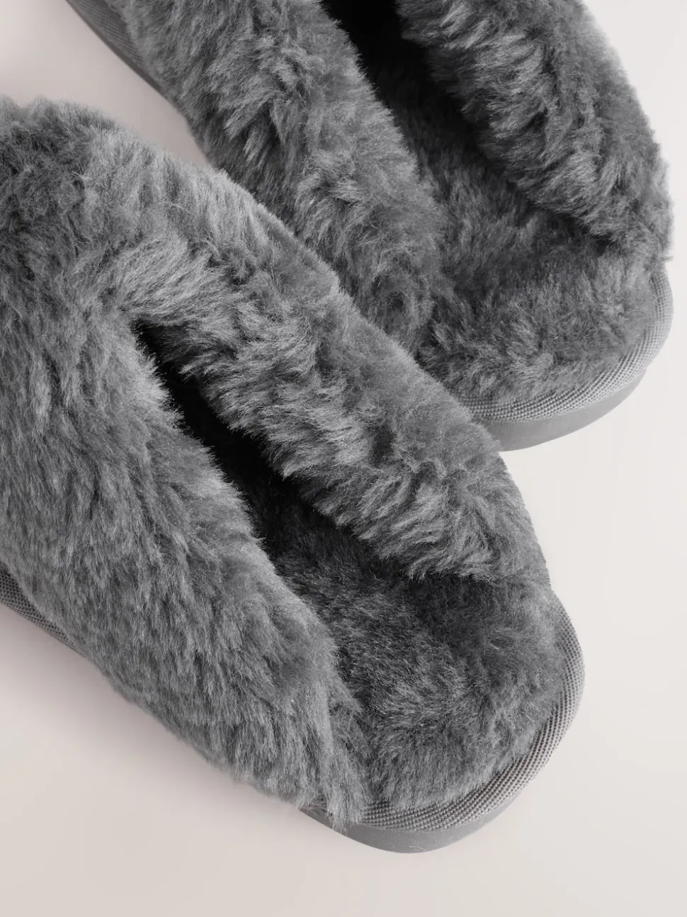 Grey Hamish Suede Mule Slippers