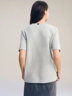 Grey Heavyweight Short Sleeve Crew Neck T-Shirt